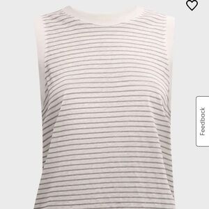 Frame striped crew neck muscle tee